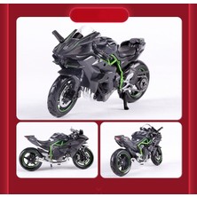 Sysdjon Kawasaki H2R 1:18 Motosiklet Modeli Oyuncak Motosiklet Tabanı ile (Yurt Dışından)