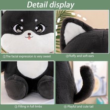 Boutiques Kara Kedi Peluş Sevimli Kara Kedi Dolması Hayvan Kedi Peluş Yastık Çocuk Için 9.8" (Yurt Dışından)