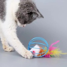 Evcil Hayvan Kedi Oyuncak Kedi Değnek Kabarık Tüy Çan Vantuz ile Kedi Değnek Oyuncak Interaktif Oyuncak (Yurt Dışından)