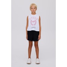 Tyess Kız Çocuk Beyaz Tshirt