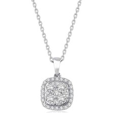 0.42 Karat Pırlanta Taşlı Trend Kolye