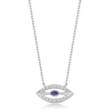 0.29 Karat Pırlanta Safir Kolye
