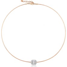 0.35 Karat Pırlanta Baget Trend Kolye