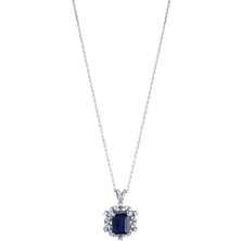 3.29 Karat Pırlanta Safir Kolye