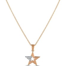 0.03 Karat Pırlanta Yıldız Trend Kolye