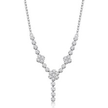 0.30 Karat Pırlanta Çiçek Trend Kolye