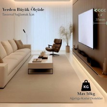 Tvtech I Tv Duvar Askı Aparatı I 85"-80"-75"-70"-65"-60"-55"-50"-45"-40" I Evrensel Uyum I Deprem ve Çocuk Kilitli I Sabit Askı I Kavisli/Curved I Yerli Üretim I Max Vesa 700x500
