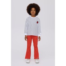 Tyess Bg Store Kız Çocuk Çizgili Sweatshirt