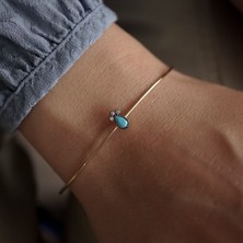 Altıntaş Firuze Taşlı Tel Altın Kelepçe