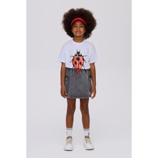 Tyess Bg Store Kız Çocuk Gri Melanj Etek