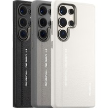 Blueo Samsung S25 Ultra Uyumlu Premium Leather Siyah Deri Telefon Kılıfı