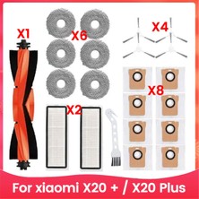 Ruosui Toz Torbası Paspas Bezi Ana Yan Fırça Hepa Filtresi Xiaomi Robot Süpürge X20 + / X20 Plus Robot Süpürge Aksesuarları (Yurt Dışından)