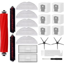 Ruosui Roborock S7 Maxv Ultra/s7 Pro Ultra Elektrikli Süpürge Ana Yan Fırça Hepa Filtre Paspas Bezi Toz Torbaları Yedek Parçaları (Yurt Dışından)
