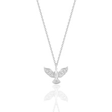 Söğütlü Silver Gümüş Rodyumlu Zirkon Taşlı Anka Kuşu Kolye SGTL12680RODAJ