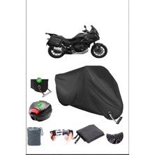 Honda Nt 1100 Için Arka Çanta Ve Kilit Uyumlu Siyah Motosiklet Branda, Güvenli