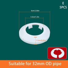 E Tarzı 5 Adet Radyatör Boru Yaka Duş Bataryası Açı Valfi Boru Dekoratif Kapağı Snap-On Plastik Halkalar Tahliye Boruları Için Püskülleri - E-Ticaret Için Türkçe Başlık (Yurt Dışından)