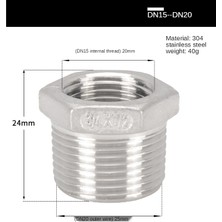 Jingliang Shop B DN15-DN20 Stili Npt Erkek Dişi Iplik Paslanmaz Çelik Redüktör Manşon Boru Bağlantı Parçası (Yurt Dışından)