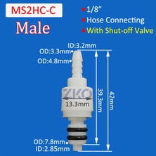 MS2HC-C Stili Hızlı Bağlantı Erkek Takı Dişi Bağlantı Gövdesi Panel Montajı Hortum Bağlantısı Kapatma Valfi Hızlı Ayırma Bağlayıcı M Serisi (Yurt Dışından)