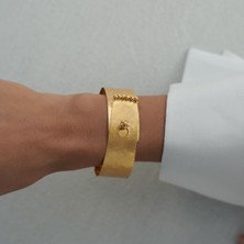Altıntaş 22 Ayar Ince Otantik Dövme Altın Kelepçe