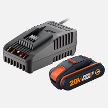 Worx WA3601 20V 2AH Li-Ion Akü ve Akü Şarj Cihazı