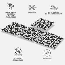 Tink Mermer Desenli Beyaz Duvar Pvc Karola 30 x 30 cm 0.5 mm