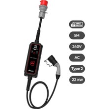 Bemis 11 - 22 Kw Pro Mobil Araç Şarj Aleti 5 Metre BEV-2331-0001