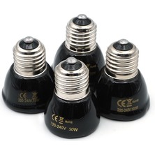 B 50W Tarzı E27 25W 50W 75W 100W Evcil Hayvan Isıtma Lambası Siyah Kızıl Seramik Yayıcı Isı Işık Ampulü Evcil Hayvan Yavrulama Sürüngen Lambası (Yurt Dışından)