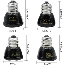 B 50W Tarzı E27 25W 50W 75W 100W Evcil Hayvan Isıtma Lambası Siyah Kızıl Seramik Yayıcı Isı Işık Ampulü Evcil Hayvan Yavrulama Sürüngen Lambası (Yurt Dışından)