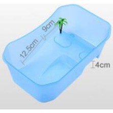 Huoxun Shop A 1 Adet Sürüngen Kaplumbağa Vivaryum Kutusu Kaplumbağa Akvaryum Tankı Güneşlenme Rampası ile Kaplumbağa Su Tankı 40*23*13CM (Yurt Dışından)