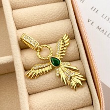 Kyver Ajda Charm Ajda Bilezik Charmı Zirkon Taşlı Anka Kuşu2 Model Gold