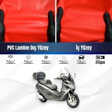 ULTRASHOP Pıaggıo X9 500 Motosiklet Brandası Su Geçirmez Branda Kırmızı Branda Motor Branda Xxl