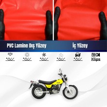 ULTRASHOP Sym Allo 125 Motosiklet Brandası Su Geçirmez Branda Kırmızı Branda Motor Branda M