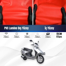 ULTRASHOP Rks Tıtanıc 200 Motosiklet Brandası Su Geçirmez Branda Kırmızı Branda Motor Branda Xl