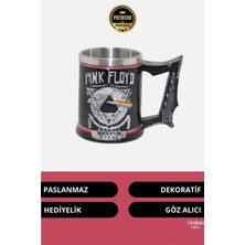 Deluxe Tasarım Dekoratif Estetik Armağan Sevgili Dost Paslanmaz Çelik Pink Floyd Kupa 12*15 cm