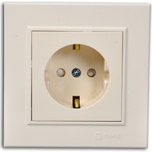 Makel Karea Çocuk Korumalı Topraklı Priz Krem