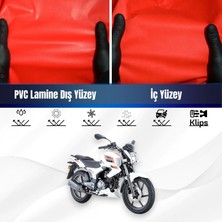 ULTRASHOP Rks Tıtanıum 220 Motosiklet Brandası Su Geçirmez Branda Kırmızı Branda Motor Branda Xl