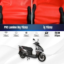 ULTRASHOP Rmg Moto Gusto Rapıd 50 Motosiklet Brandası Su Geçirmez Branda Kırmızı Branda Motor Branda S