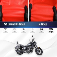 ULTRASHOP Falcon Mexıco 150 Motosiklet Brandası Su Geçirmez Branda Kırmızı Branda Motor Branda Lç