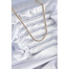 Lucest Yeni Xd Çelik Gold Renk 60 cm Burgu Model Kadın Kolye Kampanyalı