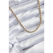 Lucest Yeni Xd Çelik Gold Renk 60 cm Burgu Model Kadın Kolye Kampanyalı