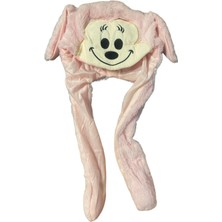 Tuengi Store Kulakları Hareketli Rengrenk Işıklı Ördek Şapka Peluş Oyuncak Sevimli Işıklı Şapka