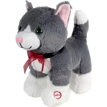 Tuengi Store Oyuncak Sesli Büyük Boy Sevimli Peluş Kedi Uyku ve Oyun Arkadaşı 35 cm