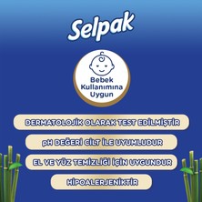 Selpak Organik Bambu ve Organik Pamuk Özlü Islak Mendil 12'li 600 Yaprak