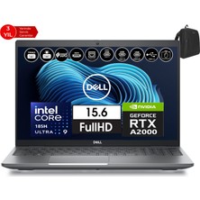 Dell Precısıon M3591 Intel Ultra 9-185H Vpro 96GB 2tb SSD RTXA2000 8gb 15.6" W11PRO Taşınabilir Iş Istasyonu XCTOP3591HRTXA2000W16+ZETTAÇANTA