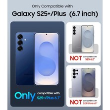 Fibaks Samsung Galaxy S25 Plus Kılıf Magsafe Wireless Kablosuz Şarj Destekli Sert Şeffaf Darbe Emici Kapak