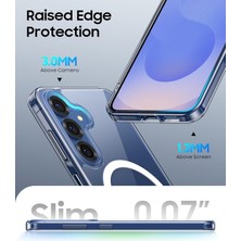 Fibaks Samsung Galaxy S25 Plus Kılıf Magsafe Wireless Kablosuz Şarj Destekli Sert Şeffaf Darbe Emici Kapak