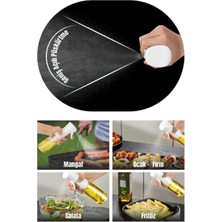 Kitchen Damys Lüks Cam Sprey Yağdanlık Airfryer,fırın Püskürtücü Yağlık Fısfıs Püskürtmeli Siyah ve Beyaz Renk