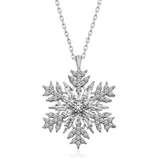 HS Demirci 925 Ayar Gümüş Kar Tanesi Kadın Gümüş Kolye