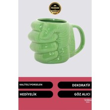 Deluxe Tasarım Dekoratif Estetik Armağan Sevgili Dost Aşk Arkadaş Porselen Hulk Kupa Bardak