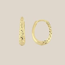 Altıntaş Kalemli Oval Altın Küpe